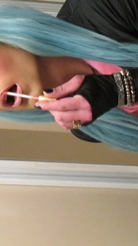 Young Andyann Doing Her Lipstick in First Transformation Training.