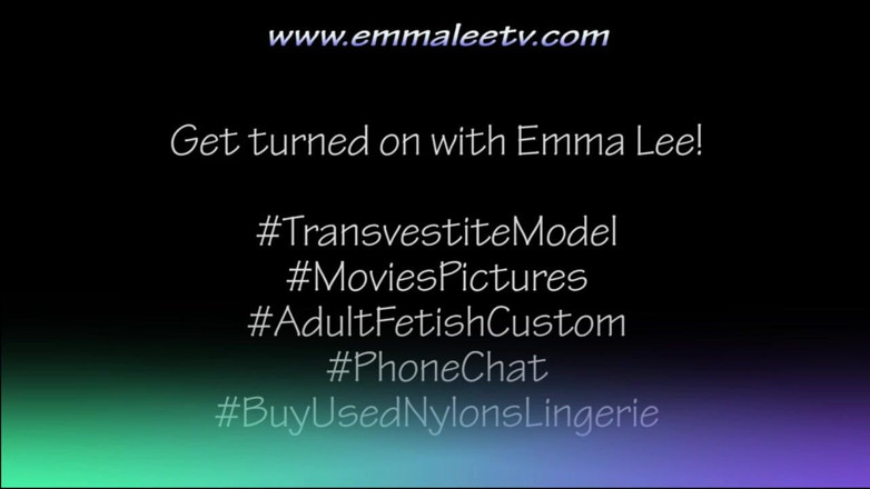 EmmaLeeTV - Nylon Fetish Tranny: 变性人艾玛李图案连裤袜鸡巴隆起