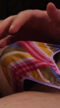 Little Satin Thong Play & Cock Ring Cum