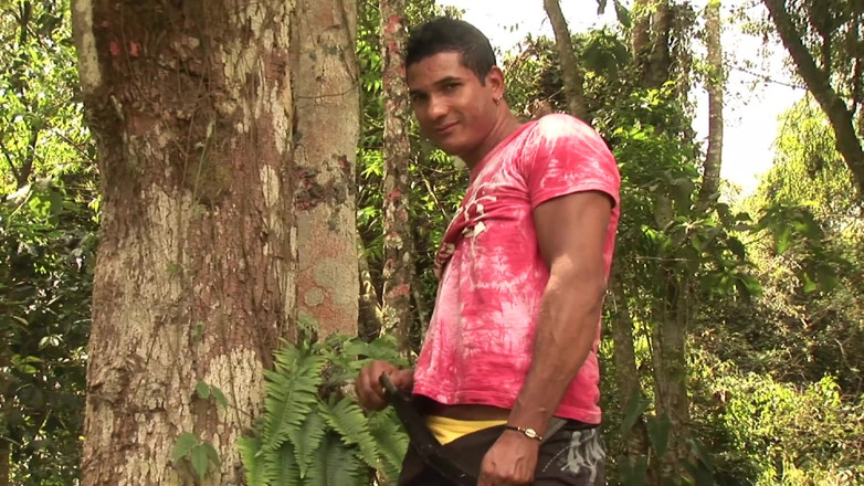 Male Dream: Grosse bite, DILF latin, masturbation dans la nature