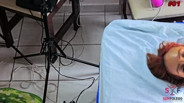 Amanda Getting a Massage and Squirting a Lot at Her Home