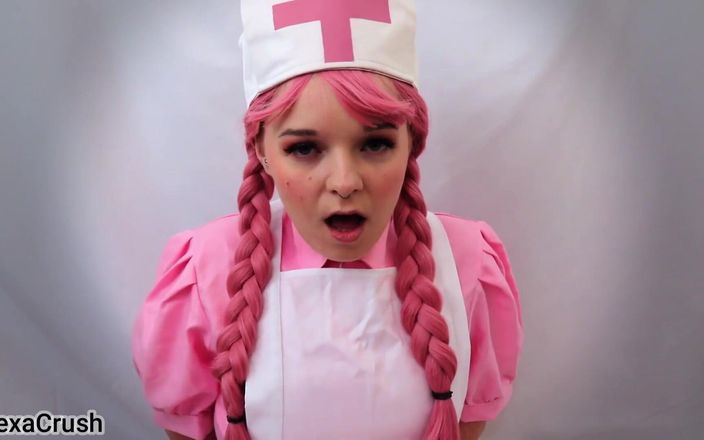 AlexaCrush: Verpleegster Joy mooie doodsangk - opgelegde orgasmes met een Hitachi