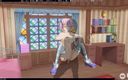 H3DC: 3D хентай Neptunia трахается в комнате и кончает (choujigen game Нептун Анимация)