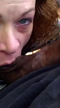 Sucking Black Cock in the Bushes