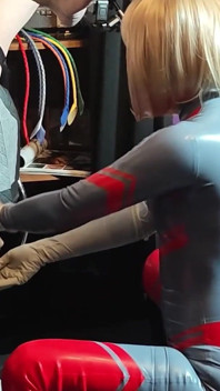 Extreme Deep Full Latex Catsuit Punch Fisting - Adelina Noir