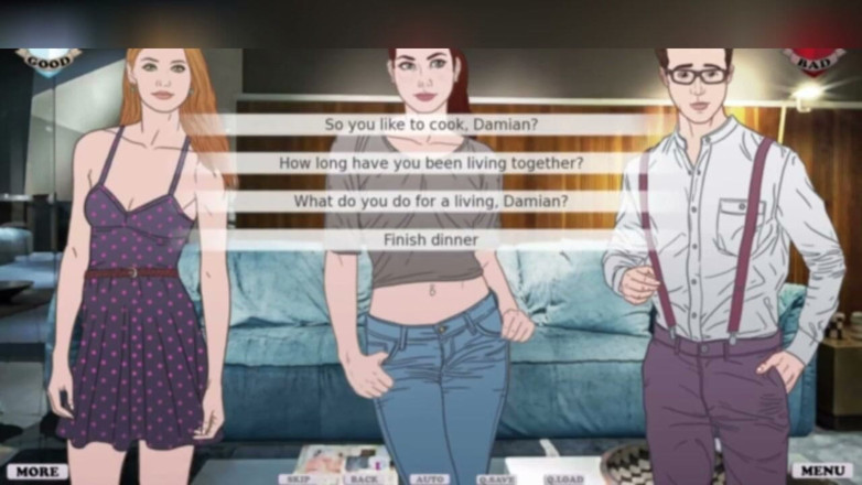 3DXXXTEEN2 Cartoon: Un trio anale con Nat e Damian. 3D porno - sesso cartone...