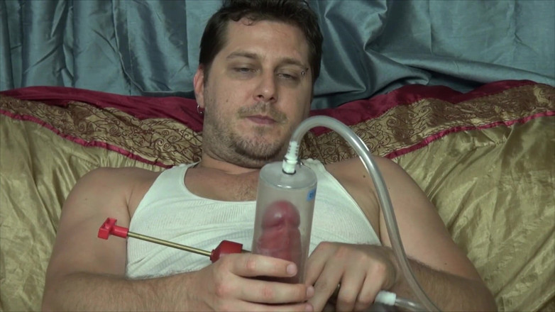 Strange productions solo male: John Strange pumps cock and jerks off