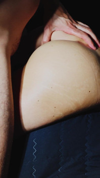 Lying Down He Fucks Me From Behind, Spreads My Asshole with a Finger to Cum Inside It