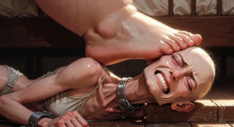 YOUR BEST FANTASY: Fat Mistress Steps on Skinny Slave Face - Hard Trampling Humiliation
