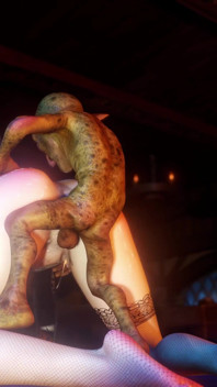 3D Ogromne cycki dziwka MILF zerżnięta przez potwory