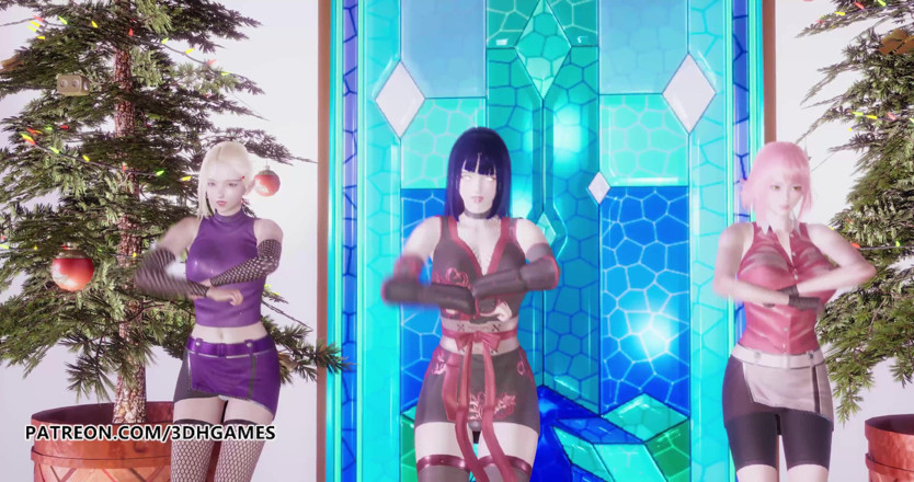 3D-Hentai Games: Twice - Feel special striptease Ino Sakura Hinata 3D erotic dance Naruto...