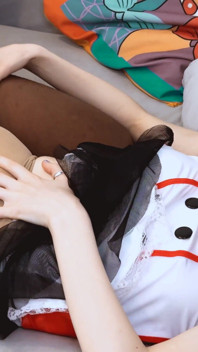 Petite Girl with Long Legs in Tan Pantyhose Gets Blacked