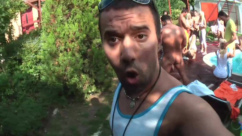 German Porn: Pool party full of sucking, threesome fuck and group fuck