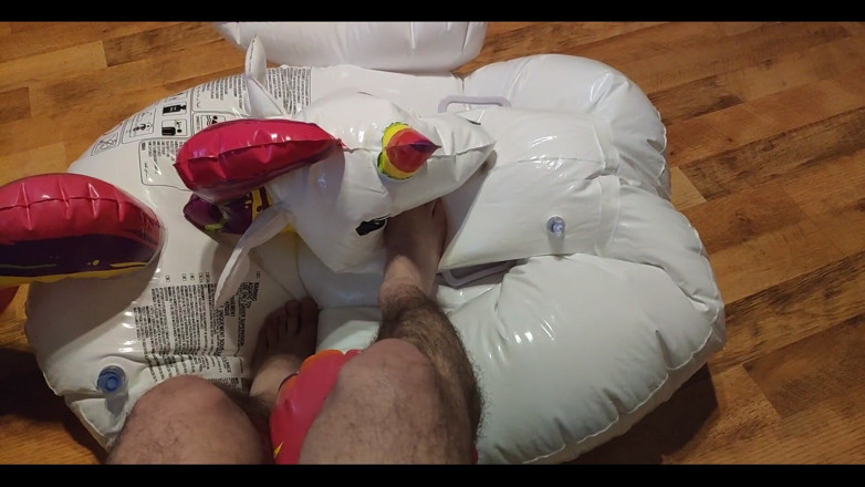 Floatie Boy: ทําให้ยูนิคอร์นเป่าลมของฉันด้วยเท้าของฉัน