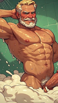 Vintage Shower Mature Cum Loving Men