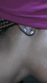 Big White Rod Cums in Black Slut Mouth for Her to Swallow