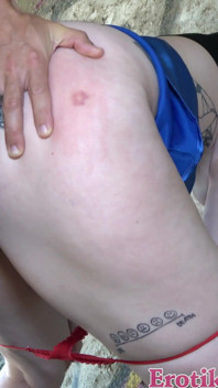 German Chubby Tattoo Slut Fucked on the Street