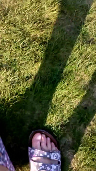 Bare Feet in Slippers