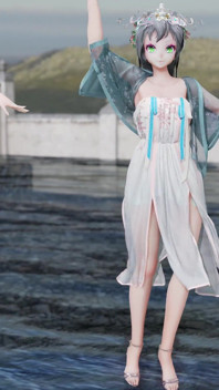 Yan He Luo Tianyi послал Mingyue к элегантному стриптизу Hanfu двойного
