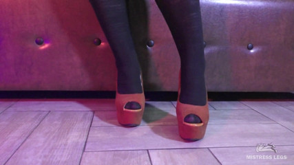 Mistress Legs: Piernas de amante en pantimedias negras opacas - versión completa