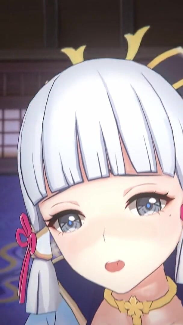 NSFWOtaku: 原神 - 綾華と空の情熱的なセックスシーン - 甘い喘ぎ声 - 3D変態アニメーション