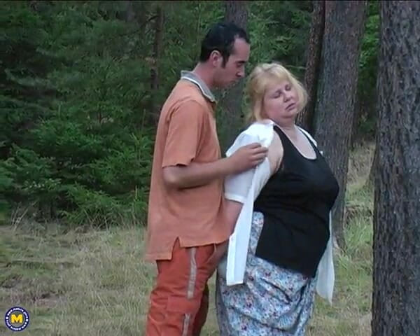 Mature NL: Blonde BBW Gets Fucked Hard in the Woods