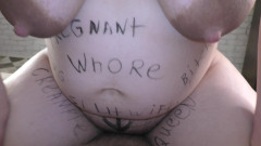 Milky Mari: Prsatá těhotná manželka femdom jezdí v cowgirl pózuje na svém...