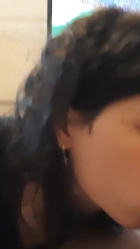 Bottom Sissy Slave Slut Serves Her Owner as Beeer Stand, Sucks and Kisses Dick and Liks Ass While Owner Watch Football