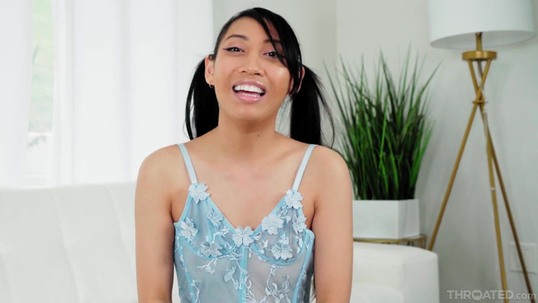 Throated official: Throated - Hot Asian Babe Sucks All of the Juices Out...