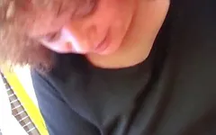 Italian bbw enjoys a big dildo in her fat and hairy pussy