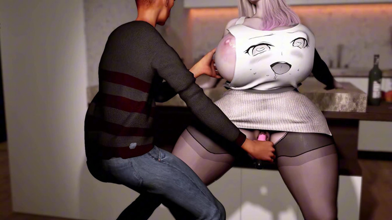 Why fuck so hard: 3d - enormes tetas rubia grandota puta provoca la polla vieja...