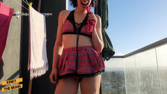 Kinky N the Brain: 户外小便在内裤 - 彩色版本