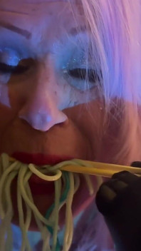 Being Fed Noodles From the Toilet