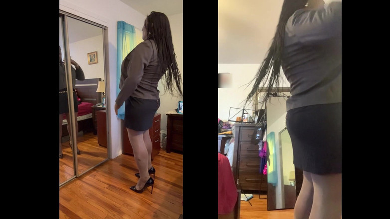 Deanna Doll: Black Babe Danae in Bossy Business Dress Outfit