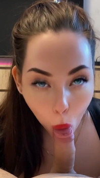 Gentle Blowjob with Red Lipstick