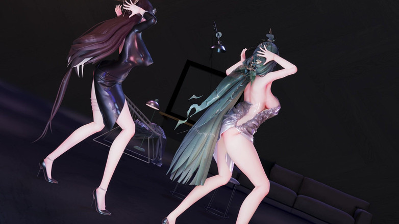 MikuMotion: Mmd Brave Girls-rollin', Couple Dance, Korean Dance, Lingerie, Striptease