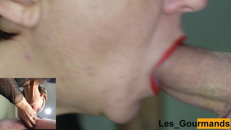 Les Gourmands: Con cu to thổi kèn và nuốt xem từ bên...