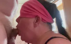 A Nice Morning Face Fuck on Her Knees
