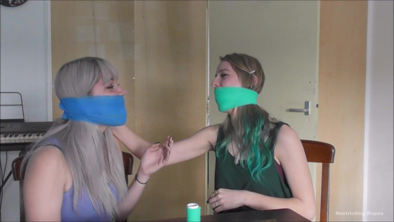 Restricting Ropes: Luna grey e violet haze- gag party HD
