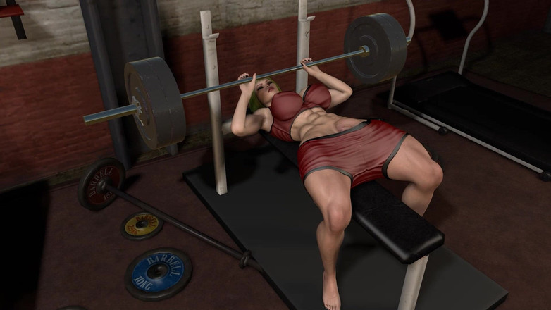 Wraith Futa: Dickes Schwanzmädchen Im Fitnessstudio Bearbeitet Arsch