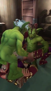 Ein Elfe hat einen dreier mit zwei Goblins | Warcraft-parodie