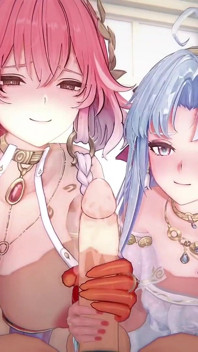 Wuthering Waves - La séance de sexe intense de Carlotta et Changli - FFM hardcore - Animation hentai 3D