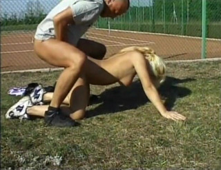 Super Babes: Tight whore football field fuck