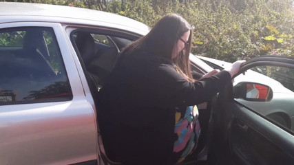 SSBBWLadyBrads: BBW SSBBW struggles to fit in car + bloopers