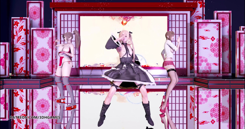 3D-Hentai Games: 스트립쇼 DOA Mai Shiranui Marie Rose Misaki