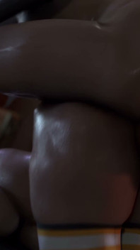 Resident evil Futanari Ada Wong domineert Claire Redfield in bed - grote pik creampie 3D-animatie