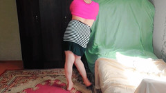 Kitty_Cross: Banci comel mencukur rambut palsu panjang yang berwarna pastel dengan...