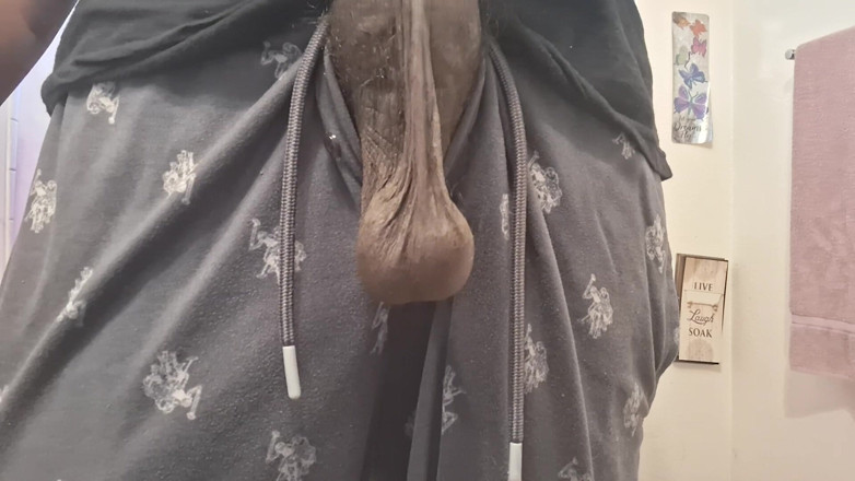 Chocolate Meat Stick: Grote lul swingend en ongecensureerd grote zwarte lul aftrekkend