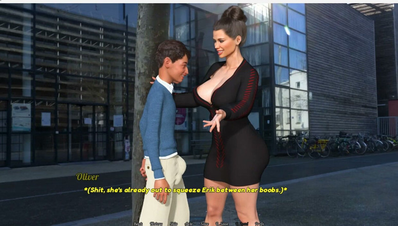 XXX Games Bunk: 完美的家庭主妇 - 游戏玩法 - 角色扮演 - 妻子向科莱格暴露自己 - 向老人和丈夫撸管她的屁股