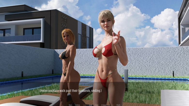 Dirty GamesXxX: Désir partagé : des femmes sexy en bikini au bord de...